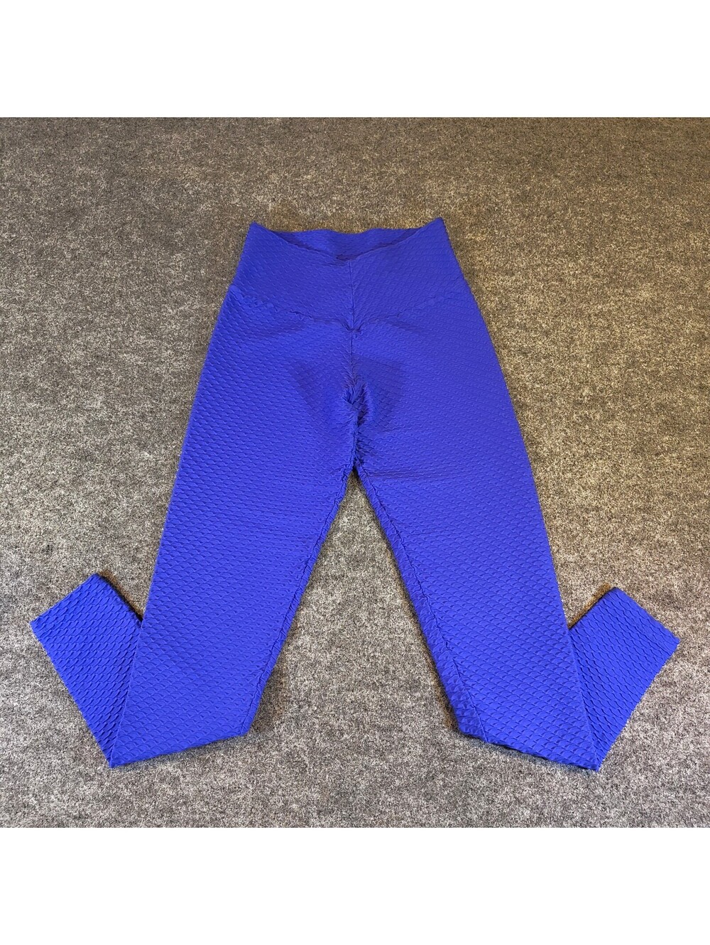 Booty by Brabants Purple Textured Honeycomb Criss Cross Leggings OS